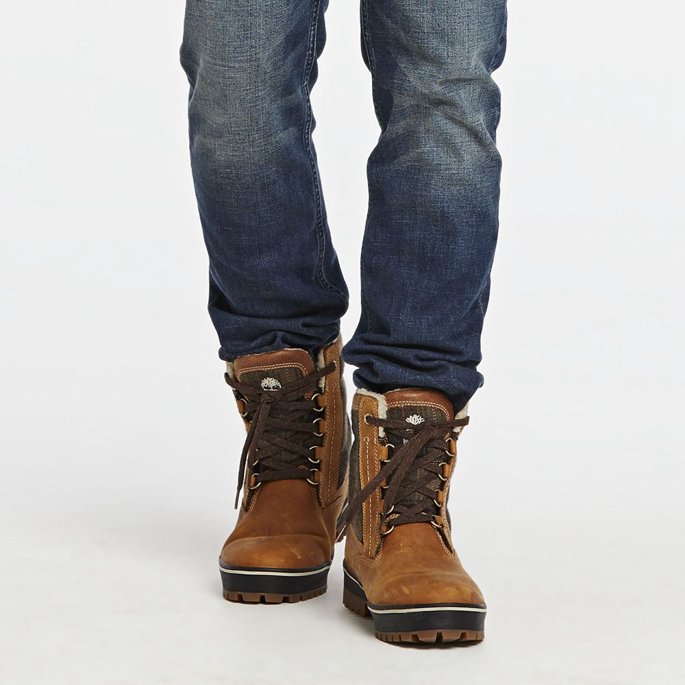 Bota Neve Masculino - Timberland Spruce Mountain Impermeavel - PGXEQ0465 - Marrom/Pretas